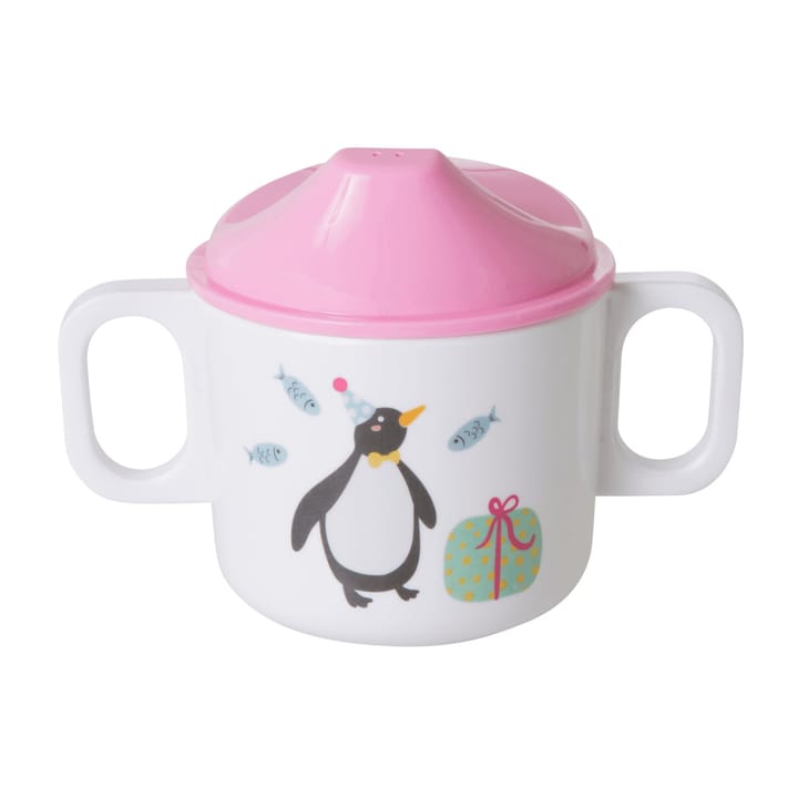 Rice children's mug with two handles 20 cl, Party animal-Ροζ RICE