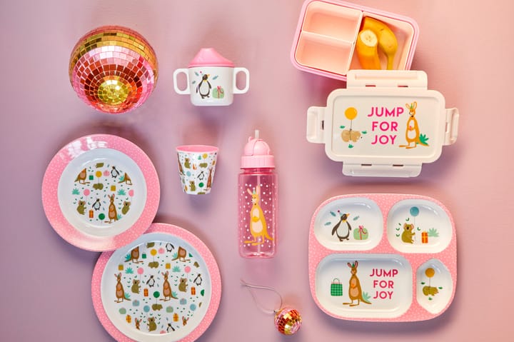 Rice children's mug with two handles 20 cl, Party animal-Ροζ RICE