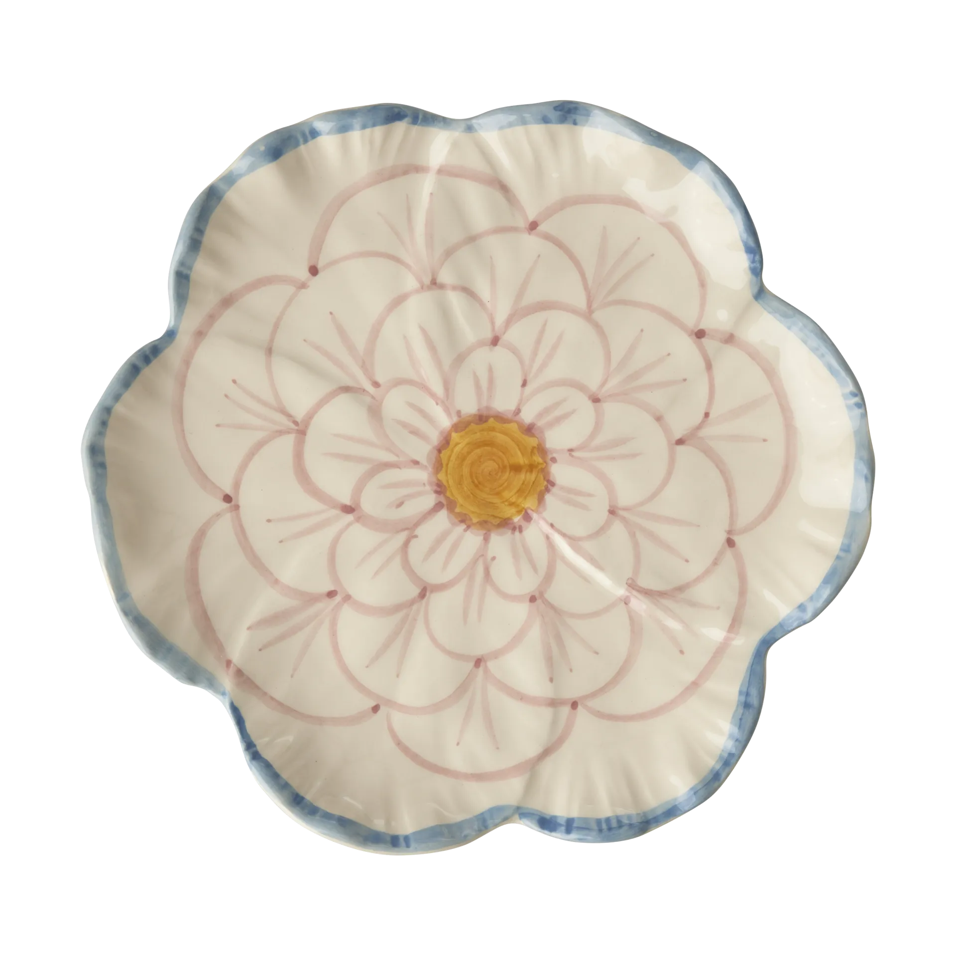 Rice Flower πιάτο Ø19,5 cm, Blue border RICE