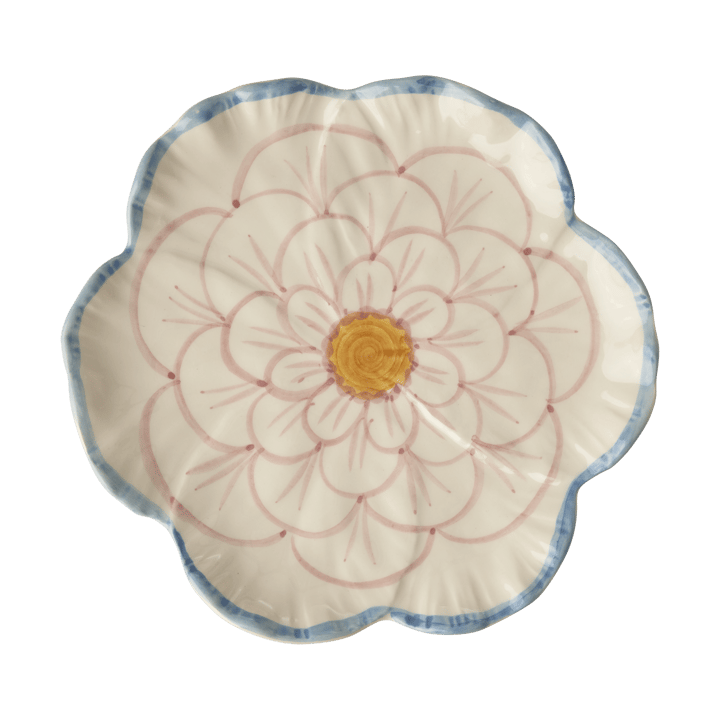 Rice Flower πιάτο Ø19,5 cm - Blue border - RICE