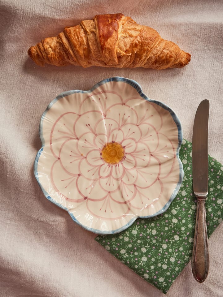 Rice Flower πιάτο Ø19,5 cm, Blue border RICE