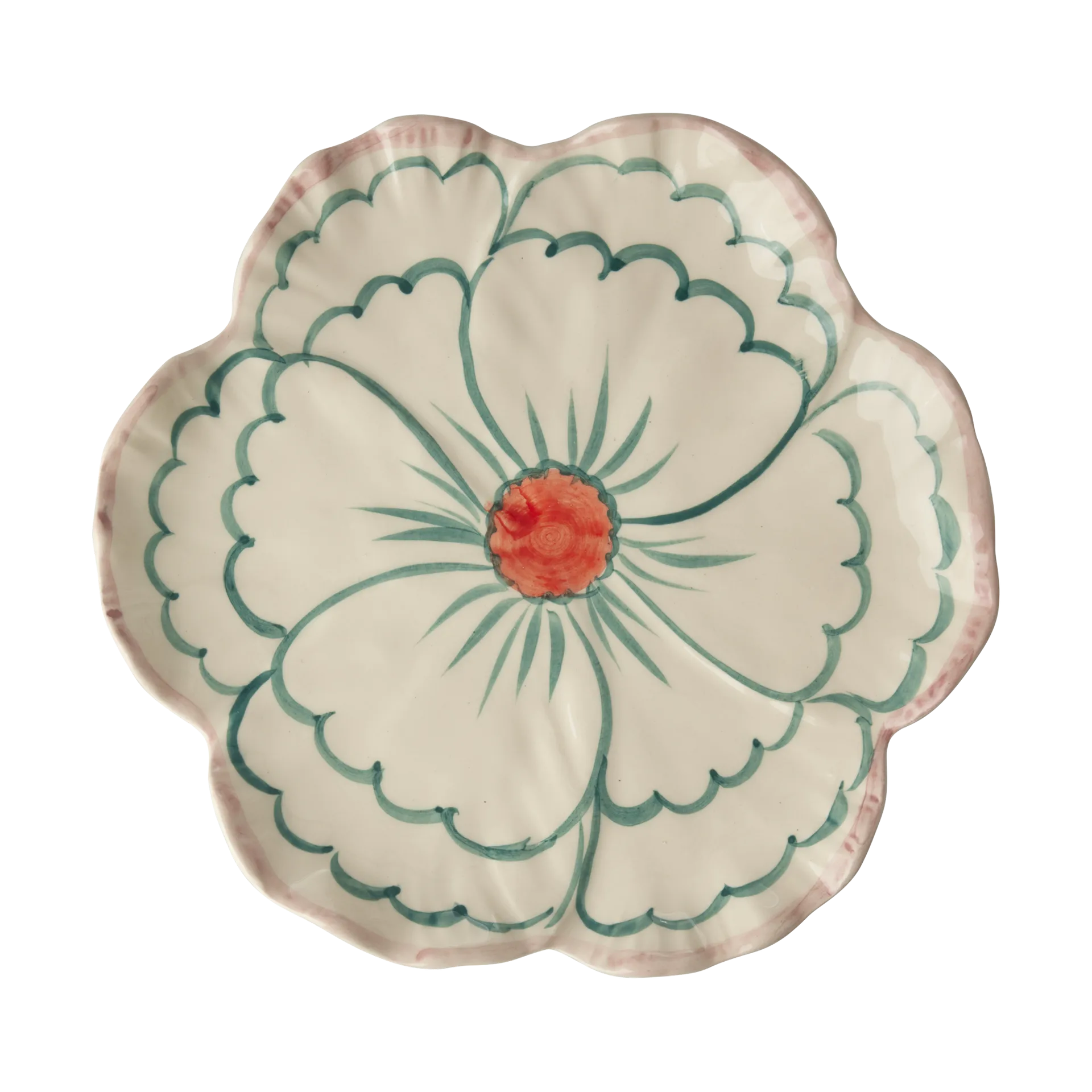 Rice Flower πιάτο Ø19,5 cm, Pink border RICE