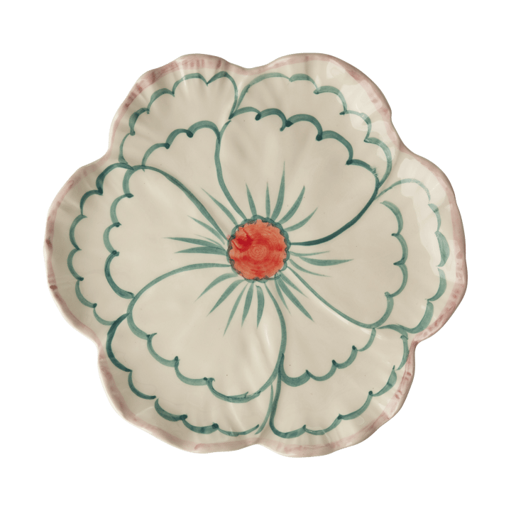 Rice Flower πιάτο Ø19,5 cm - Pink border - RICE