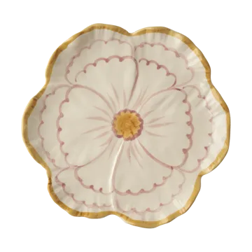 Rice Flower πιάτο Ø19,5 cm - Yellow border - RICE