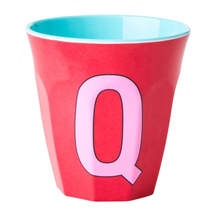 Κούπα από μελαμίνη με μεσαίο γράμμα, RICE - Q 300 ml - Ροζ - RICE
