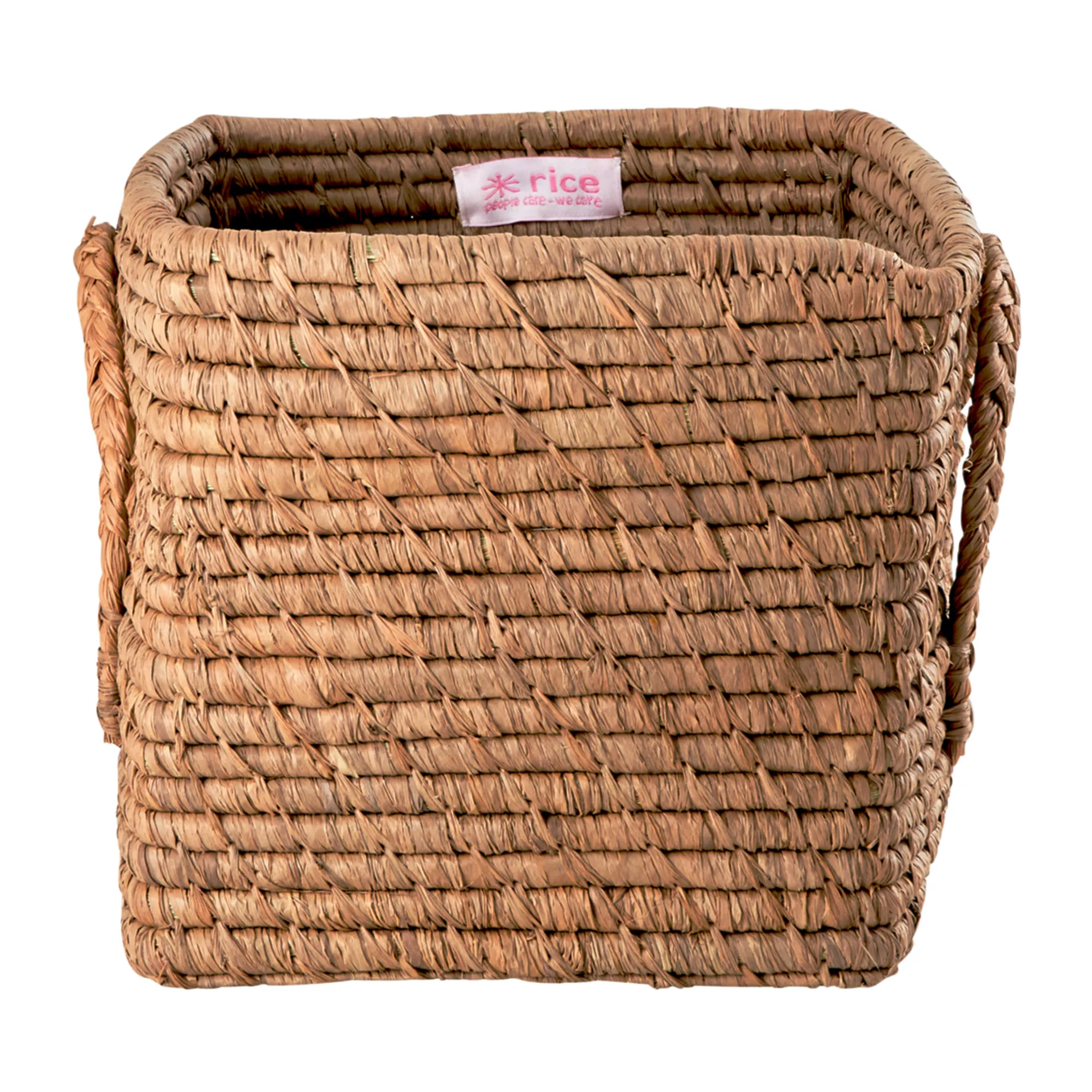 Rice κουτί raffia με λαβή 20x20 cm, Τσάι RICE