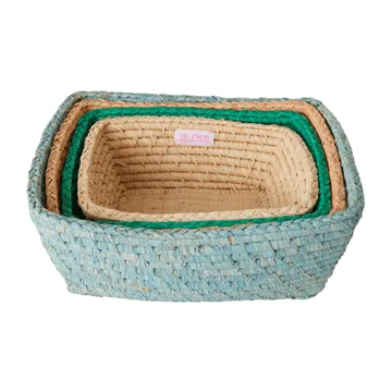 Rice ψωμιέρα raffia 4 τεμάχια - Ντισκομπάλα - RICE