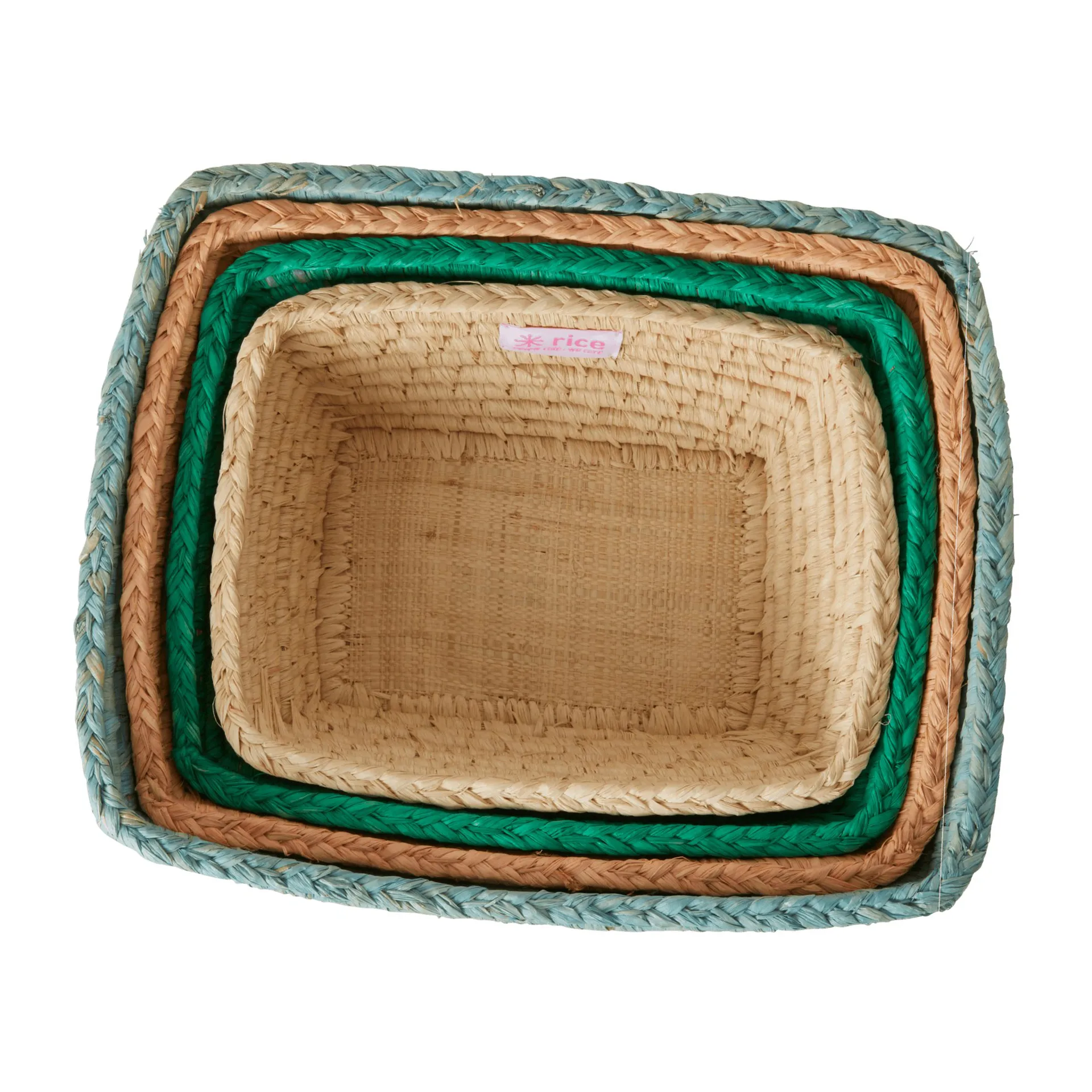 Rice ψωμιέρα raffia 4 τεμάχια, Ντισκομπάλα RICE