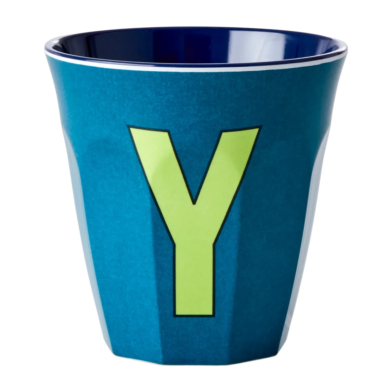 Rice Κούπα μεσαίου μελαμίνης ρυζιού με γράμμα Y 30 cl, Emerald green RICE