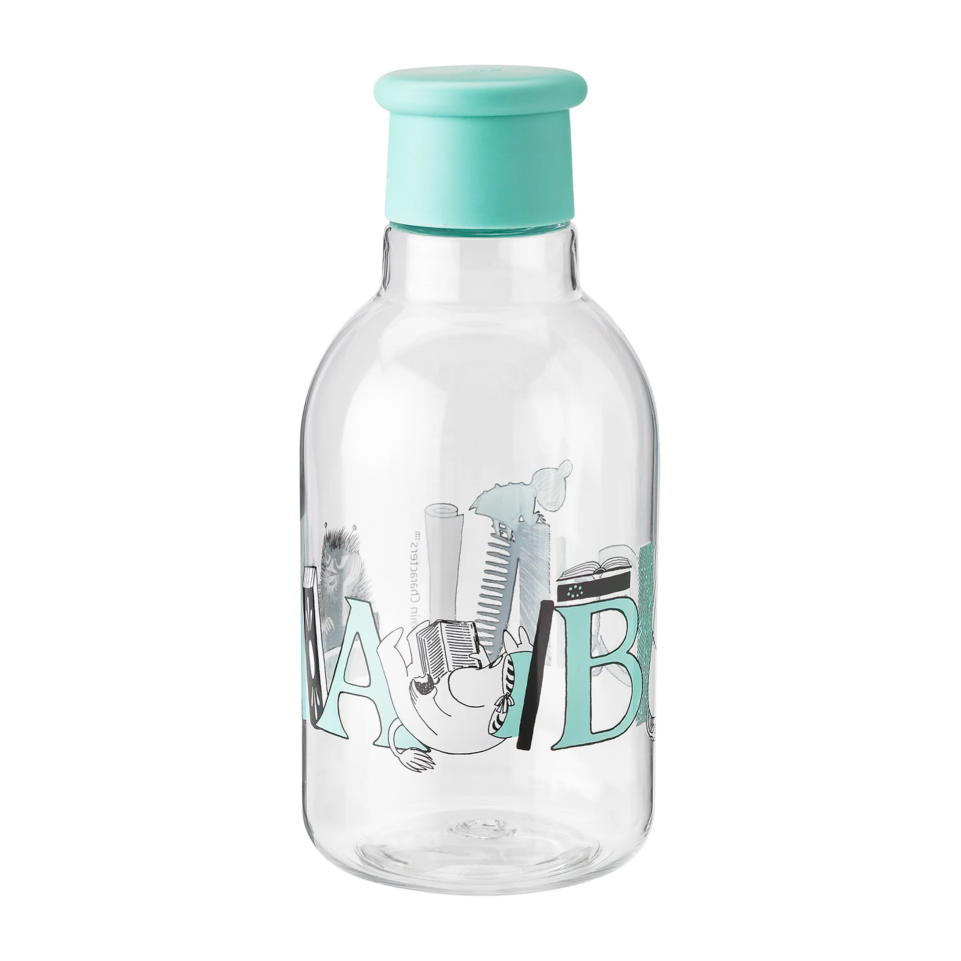 DRINK-IT Moomin ABC μπουκάλι νερού 0.5 l, Τιρκουάζ RIG-TIG