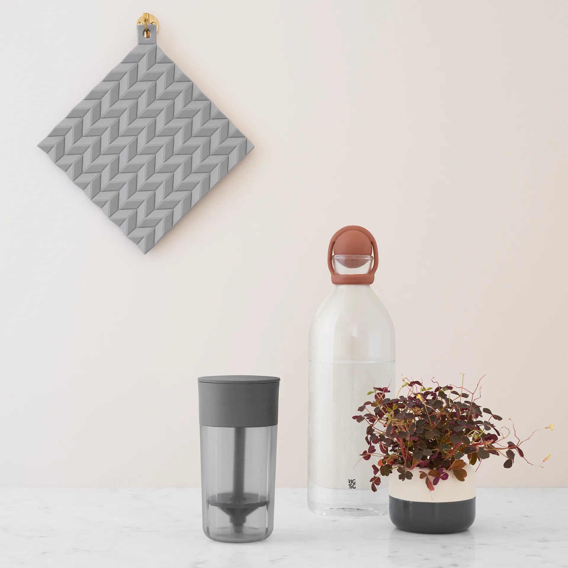 HOLD-ON γάντι φούρνου Συσκευασία 2 τεμαχίων, Γκρι RIG-TIG