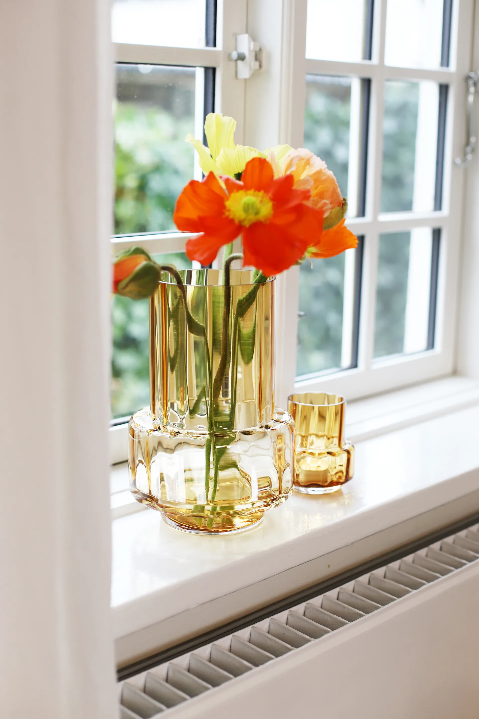 Γυάλινο βάζο ρεσώ Νο. 25, Hurricane, Κεχριμπάρι Ro Collection