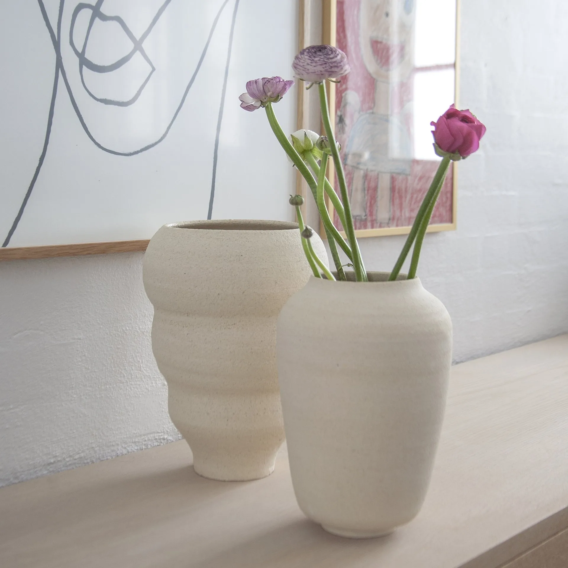 Hand turned βάζο no. 59 κλασικό, Βανίλια Ro Collection