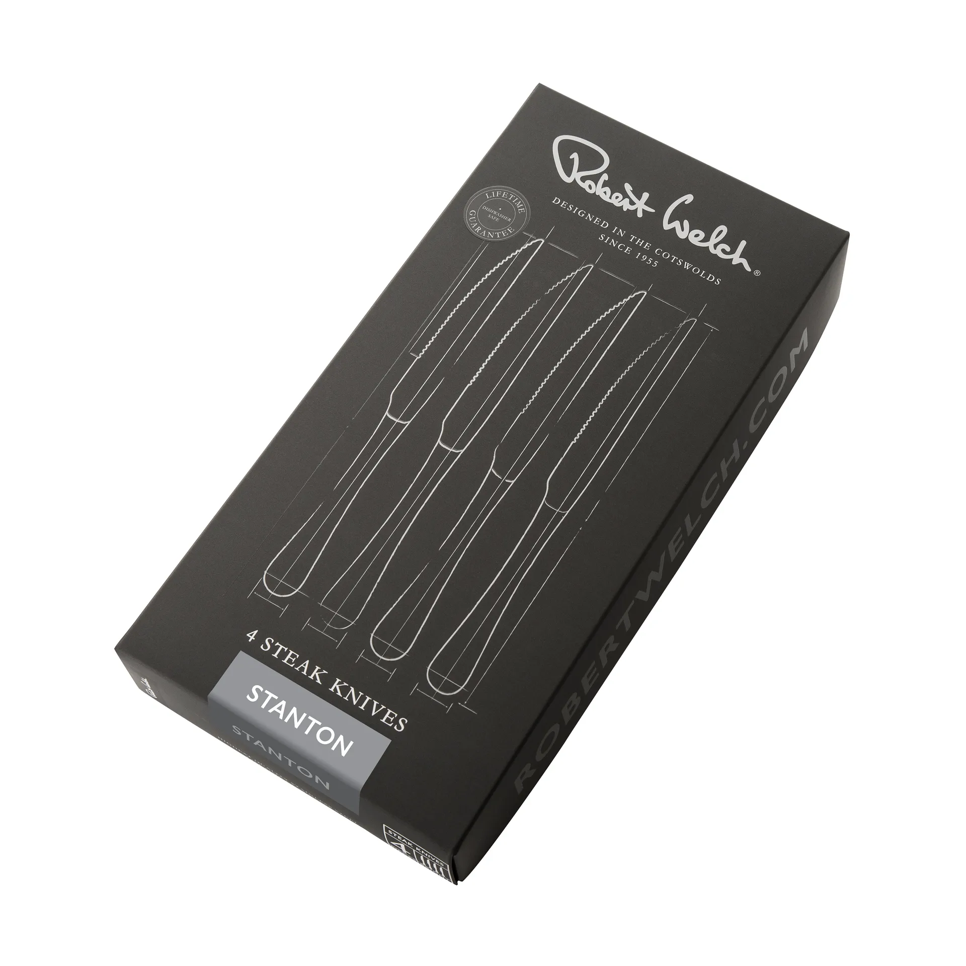 Συσκευασία 4 τεμαχίων μαχαιριών ψησταριάς Stanton Bright, Ανοξείδωτο ατσάλι Robert Welch