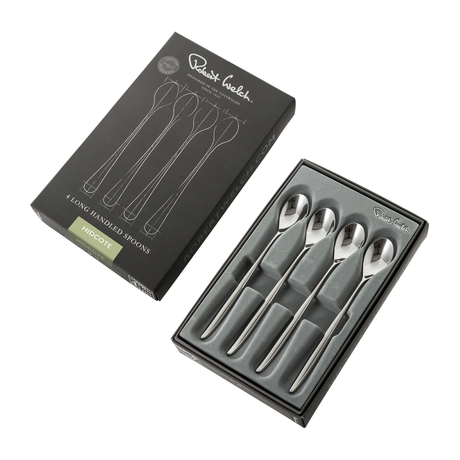 Hidcote Bright latte κουτάλια σε συσκευασία 4 τεμαχίων, Ανοξείδωτο ατσάλι Robert Welch