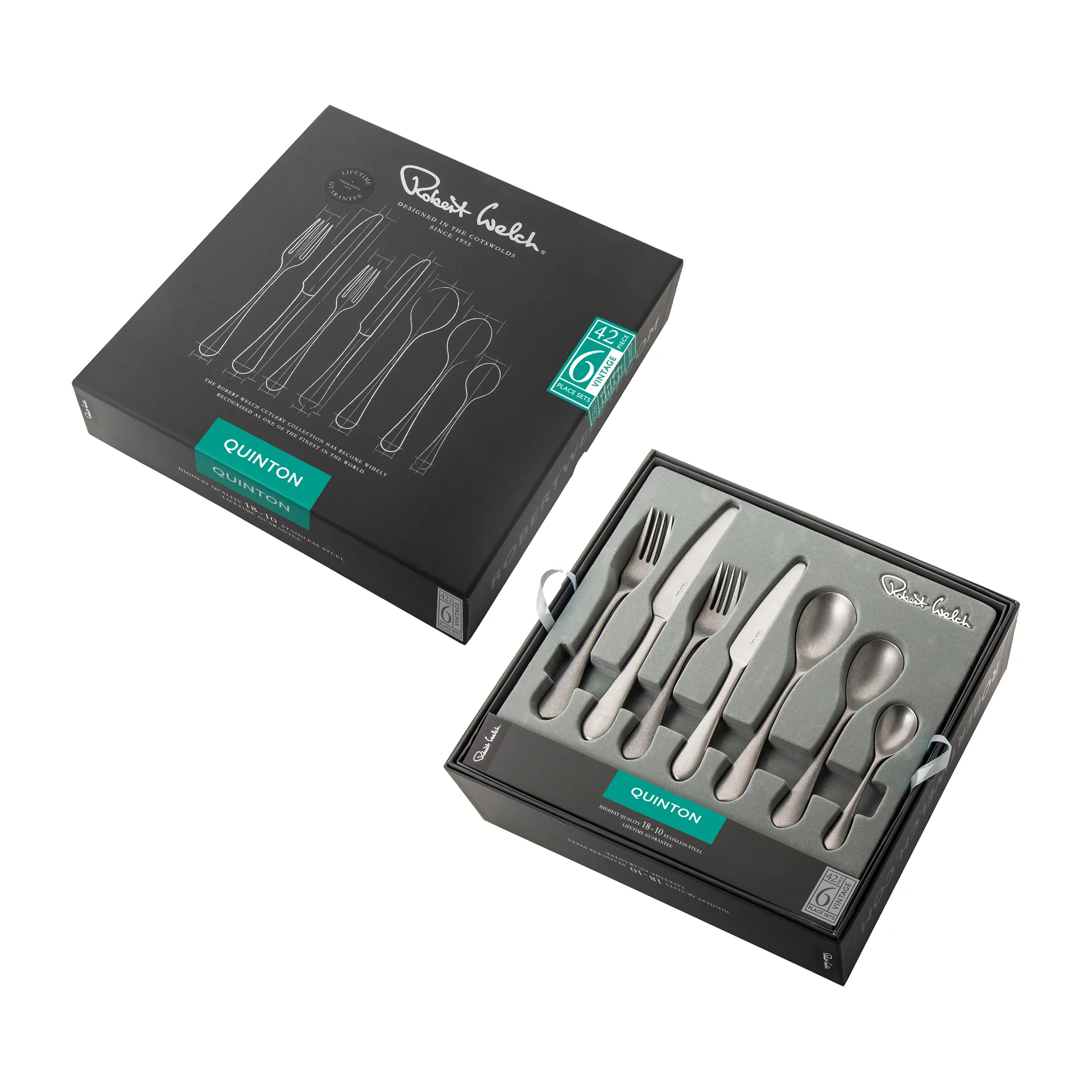 Σετ μαχαιροπίρουνα Quinton Vintage, 42 τεμάχια Robert Welch