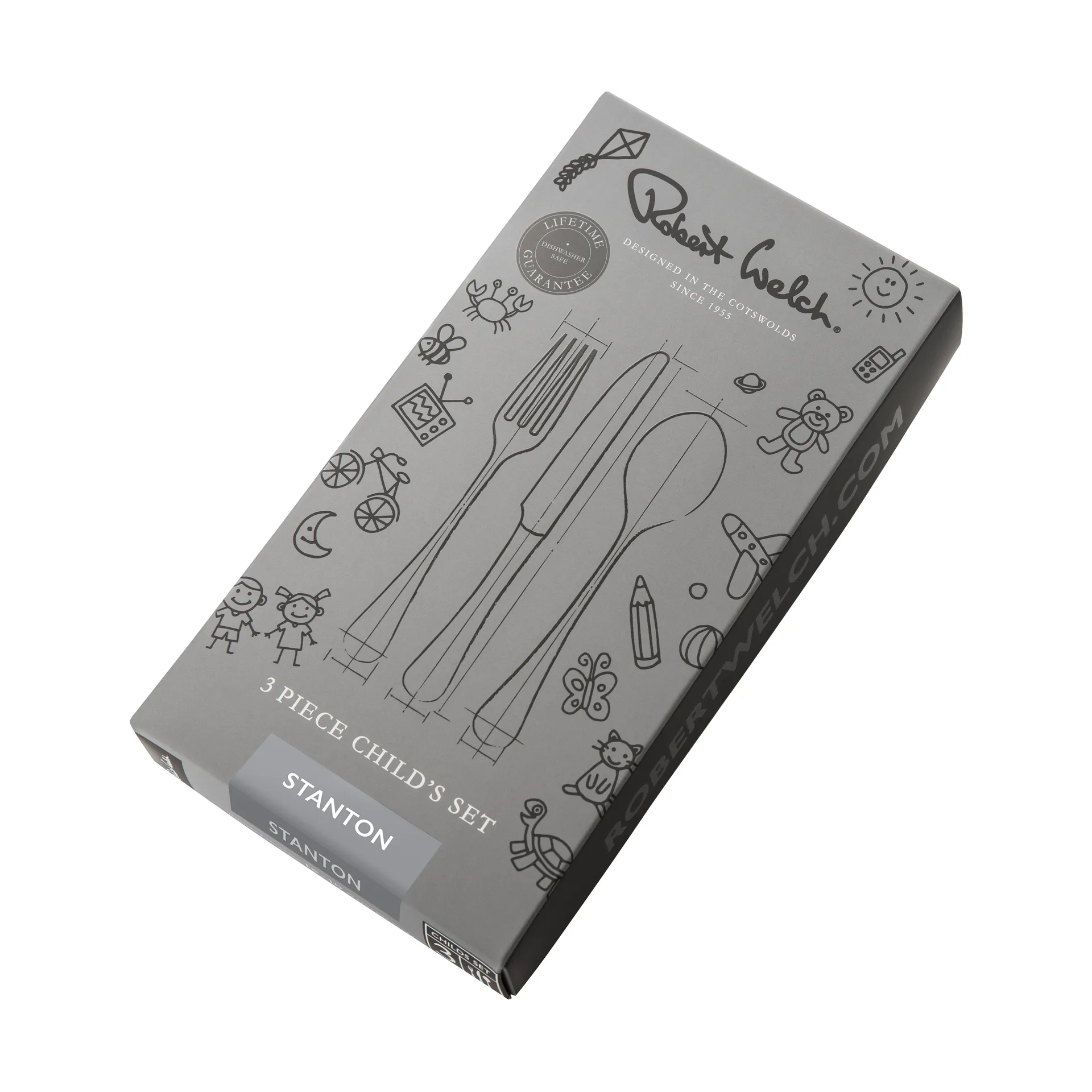 Σερβίτσιο παιδικών μαχαιροπίρουνων Stanton Bright 3 τεμάχια, Ανοξείδωτο ατσάλι Robert Welch