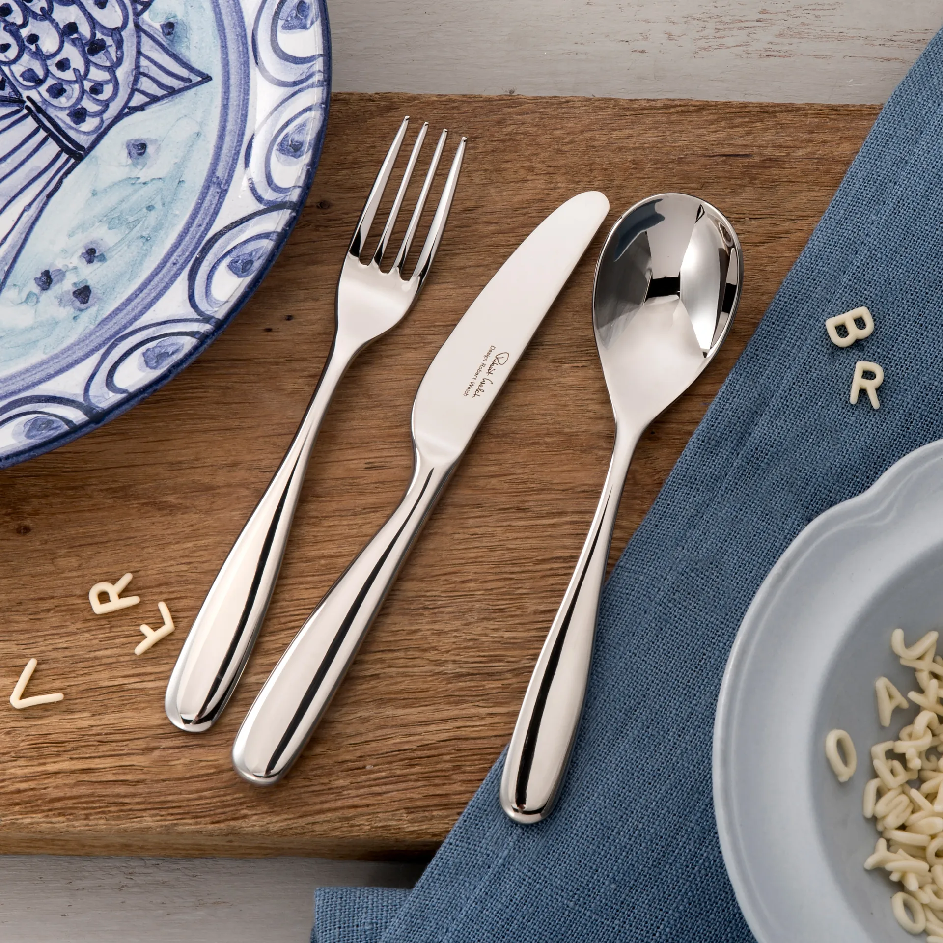 Σερβίτσιο παιδικών μαχαιροπίρουνων Stanton Bright 3 τεμάχια, Ανοξείδωτο ατσάλι Robert Welch