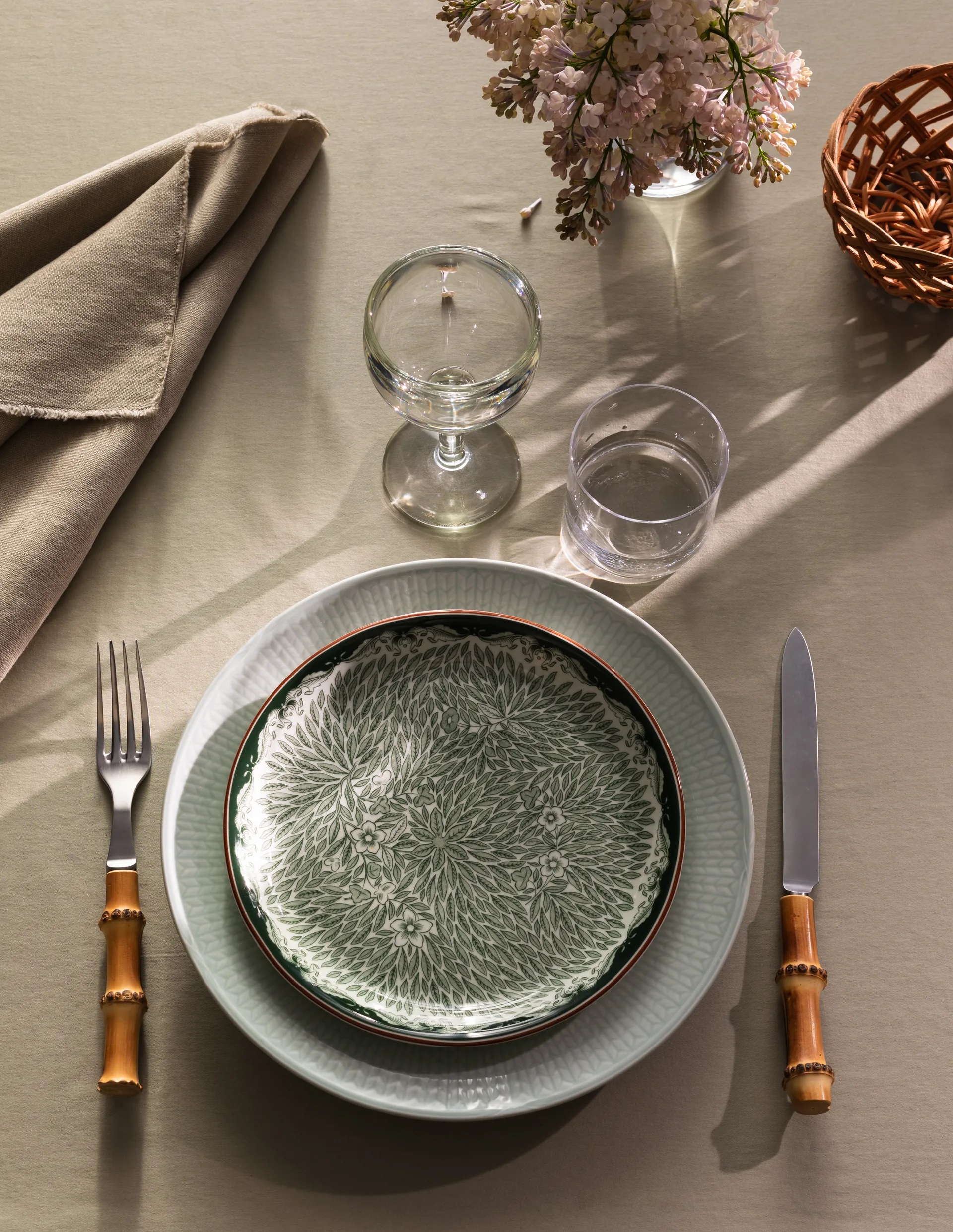 Ostindia Floris πιάτο Ø20 cm, Πράσινο Rörstrand