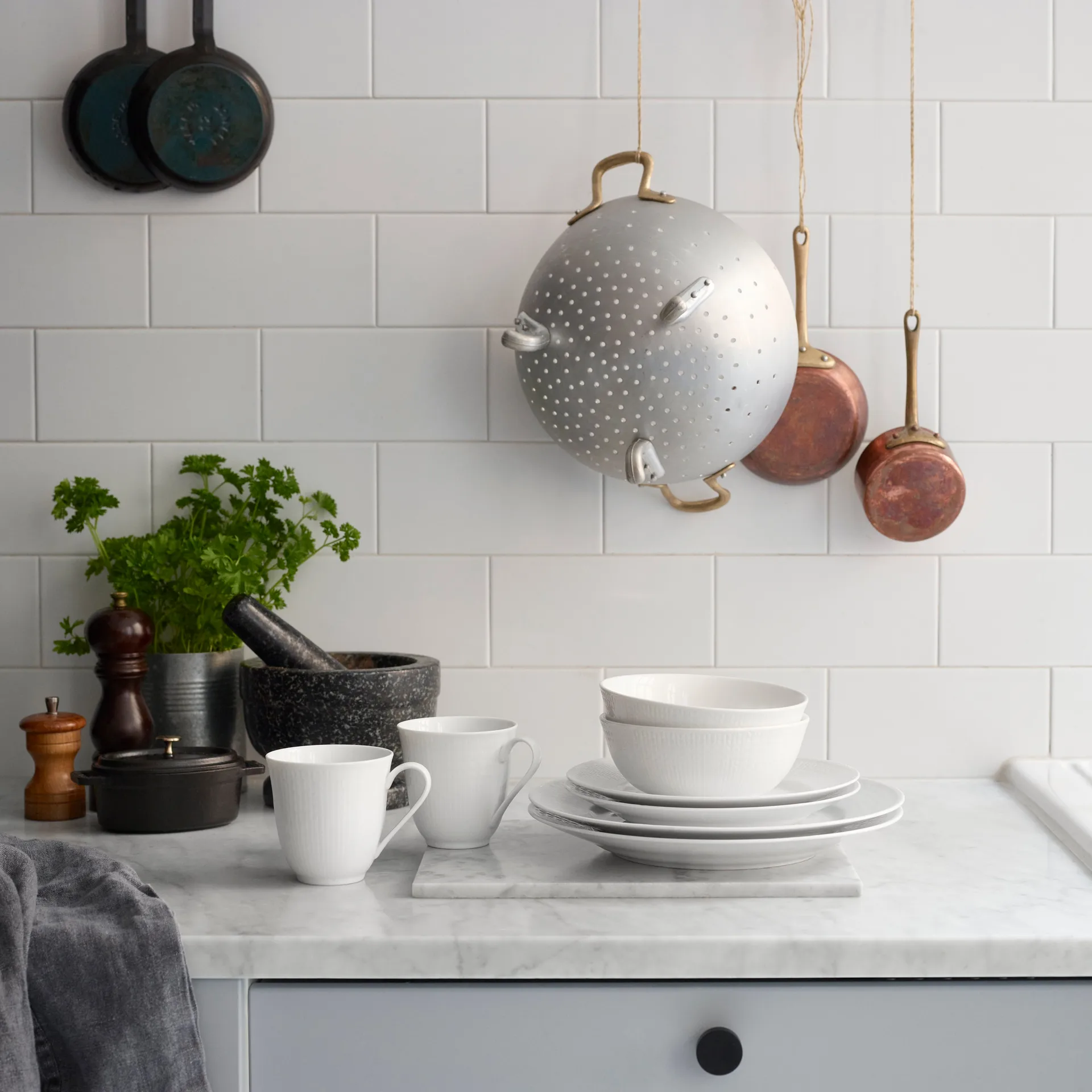 Swedish Grace πιάτο Ø21 cm συσκευασία 8 τεμαχίων - Χιόνι (λευκό) Rörstrand