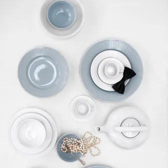 Swedish Grace βαθύ πιάτο Ø25 cm, χιόνι (λευκό) Rörstrand