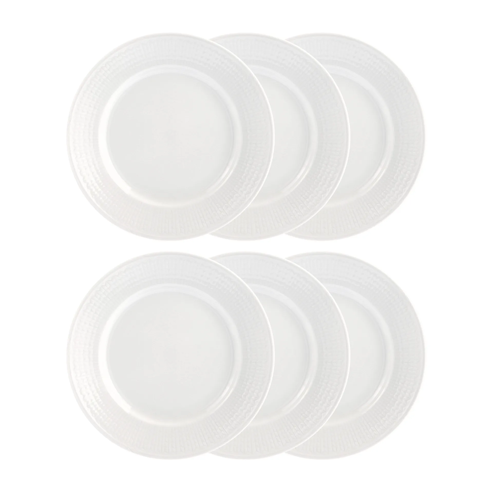 Swedish Grace tallrik 21 cm, 6-pack snö (vit),  Rörstrand