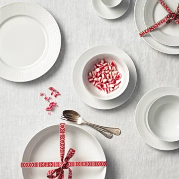 Swedish Grace tallrik 21 cm, 6-pack snö (vit) - Rörstrand