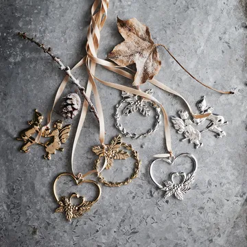 Κρεμαστός άγγελος σε τραμπάλα, Karen Blixen, χριστουγεννιάτικη διακόσμηση - Επιχρυσωμένο - Rosendahl