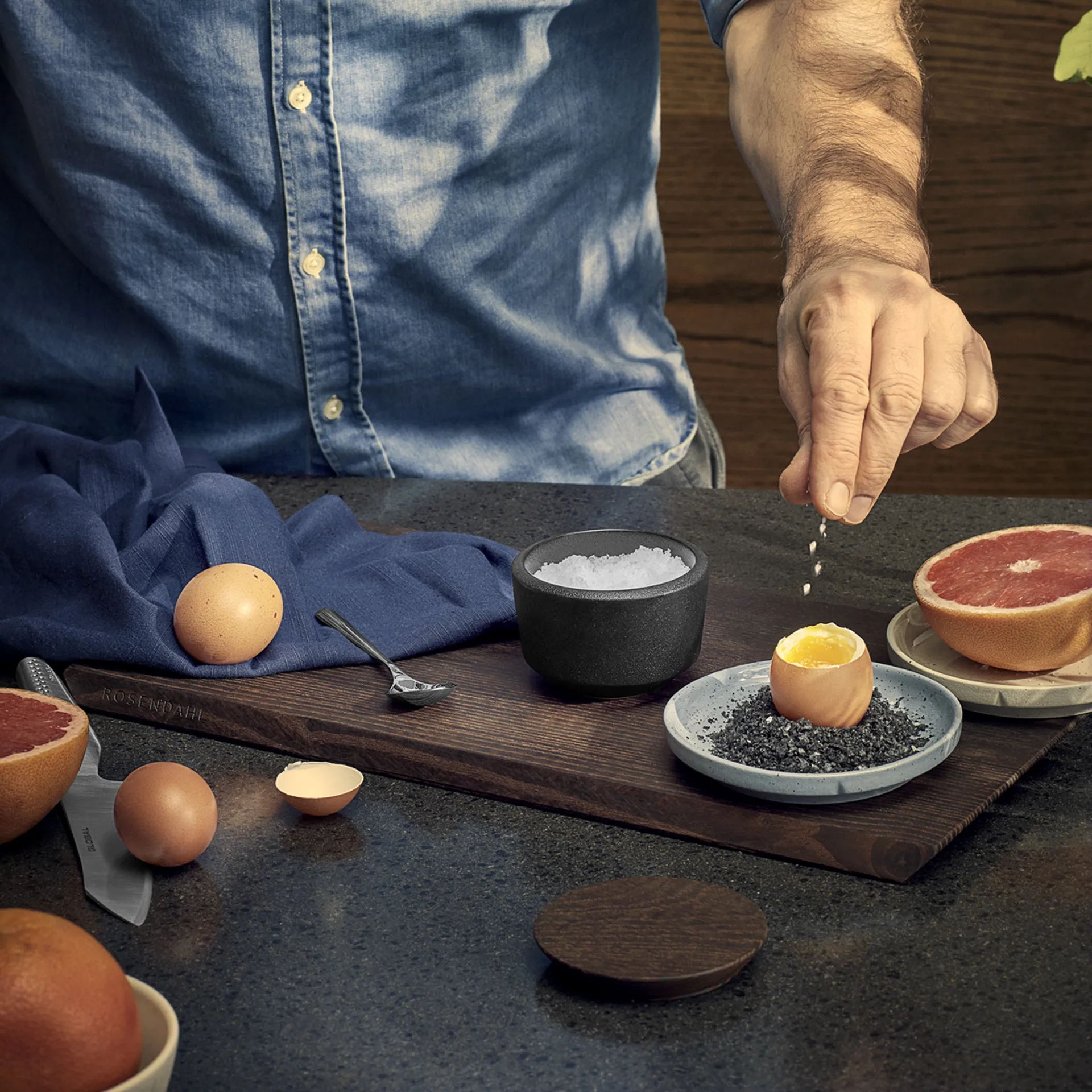 RÅ δίσκος κοπής 44x25 cm, Θερμικά κατεργασμένο δεσποτάκι Rosendahl