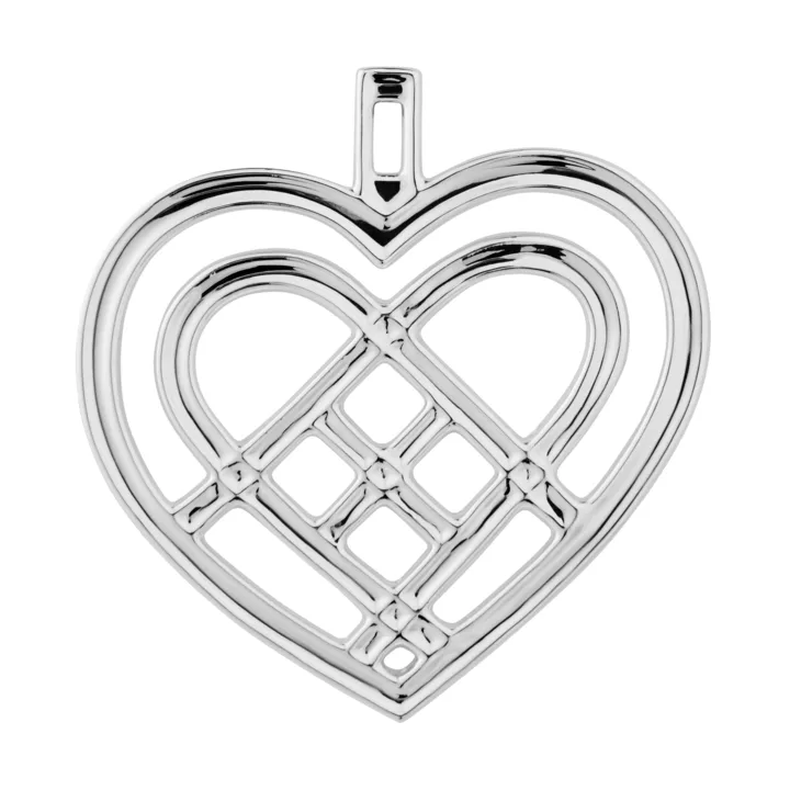 Χριστουγεννιάτικο κρεμαστό Weaved Heart 6,5 cm, Αργυρωμένο Rosendahl