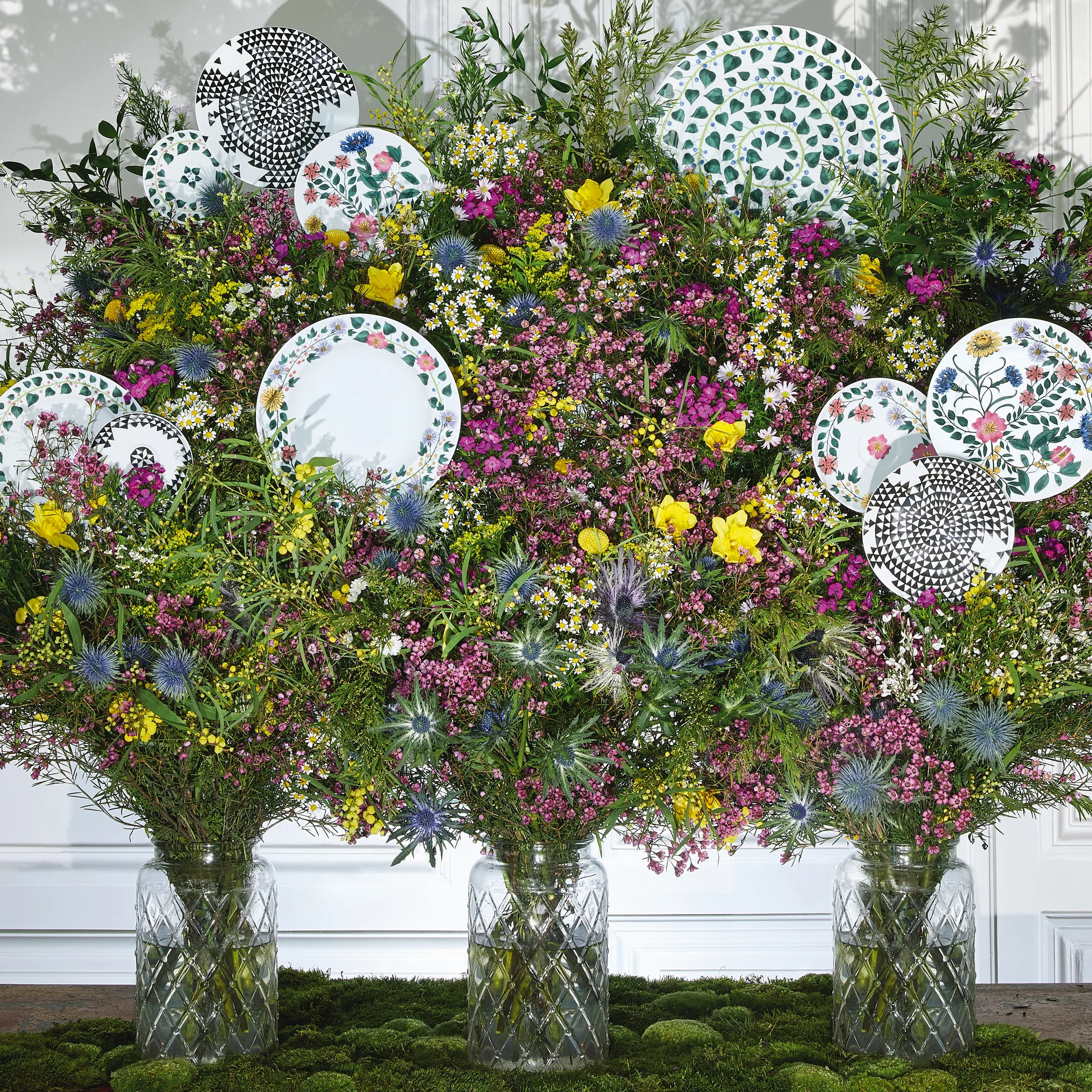 Magic Garden Foliage πιατέλα σερβιρίσματος Ø33 cm, λευκό-πράσινο Rosenthal