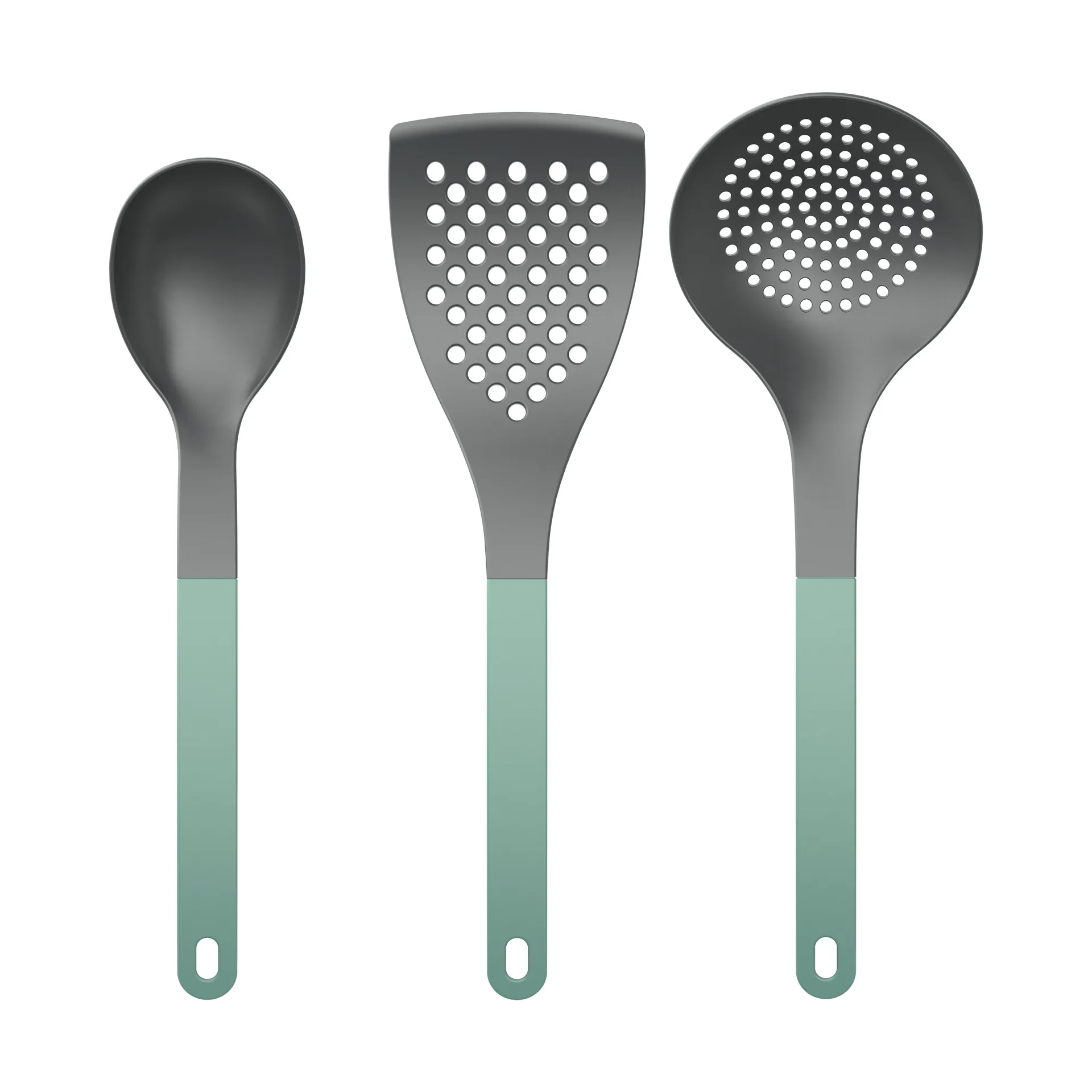 Σετ μαγειρικών σκευών Optima 2 3 τεμάχια, Nordic green nylon Rosti