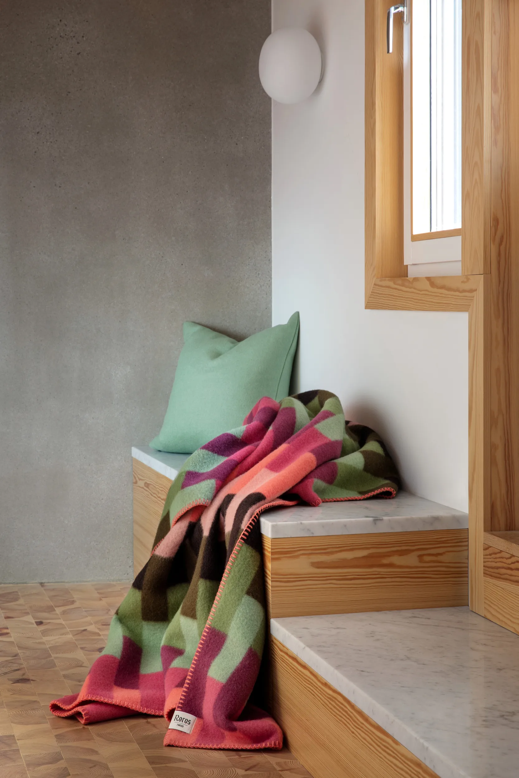 Κουβέρτα Åsmund bold 135x200 cm, Pink-green Røros Tweed