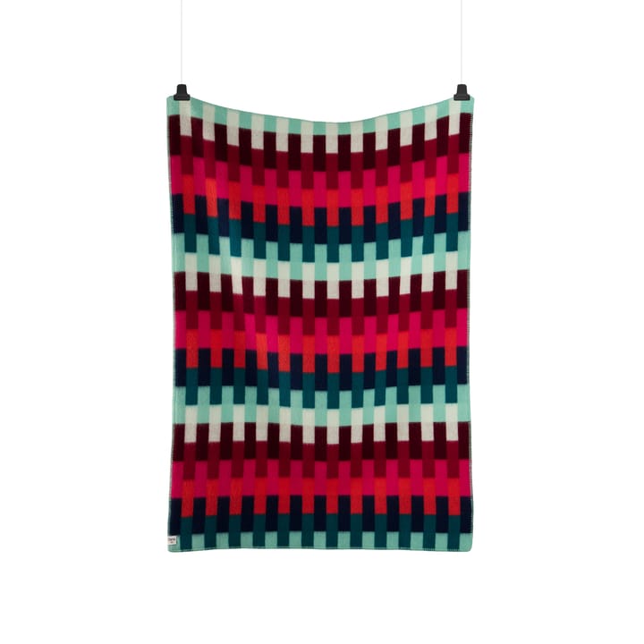 Κουβέρτα Åsmund bold 135x200 cm - Red-turquoise - Røros Tweed