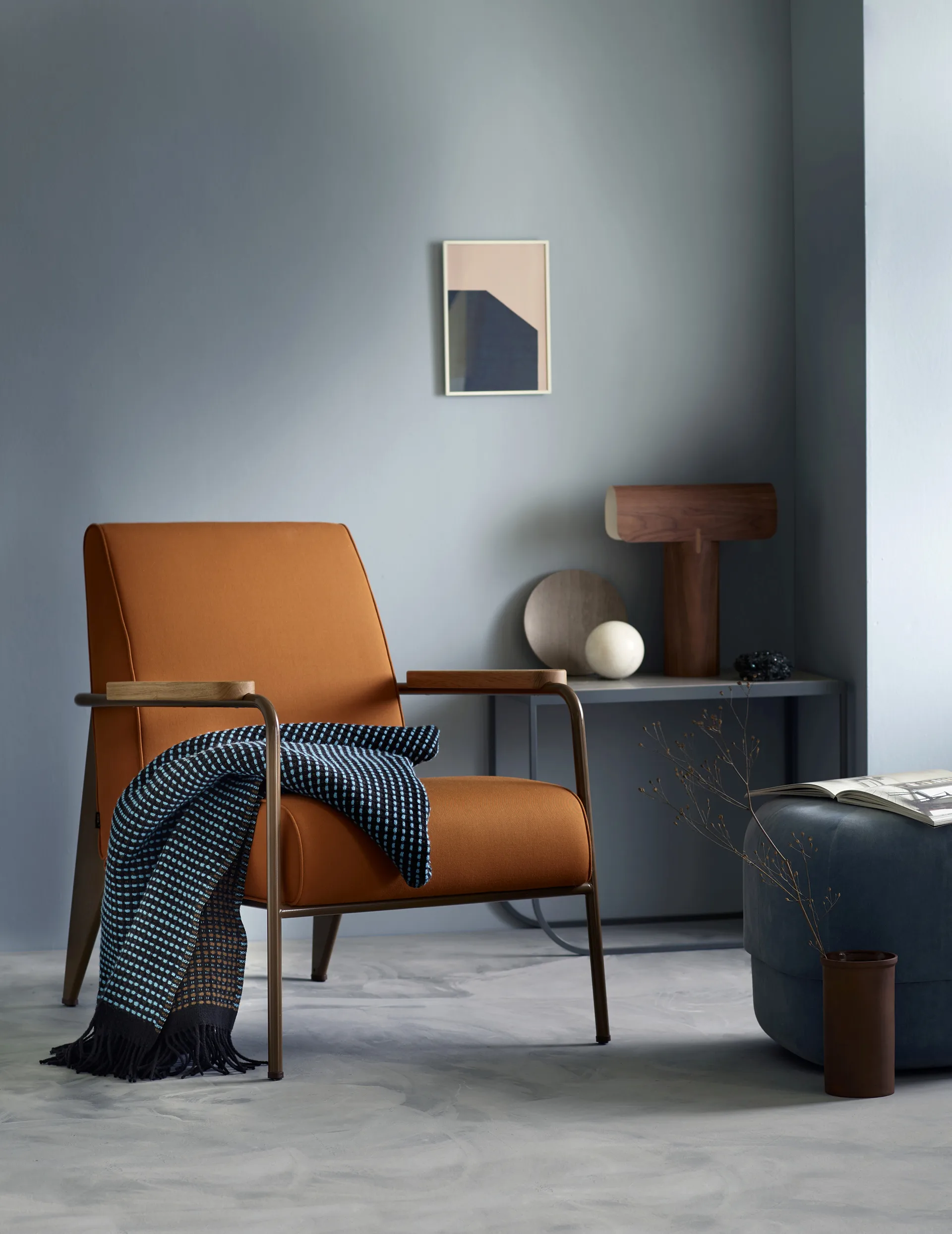 Κουβέρτα Lofoten 150x210 cm, Blue-mule Røros Tweed