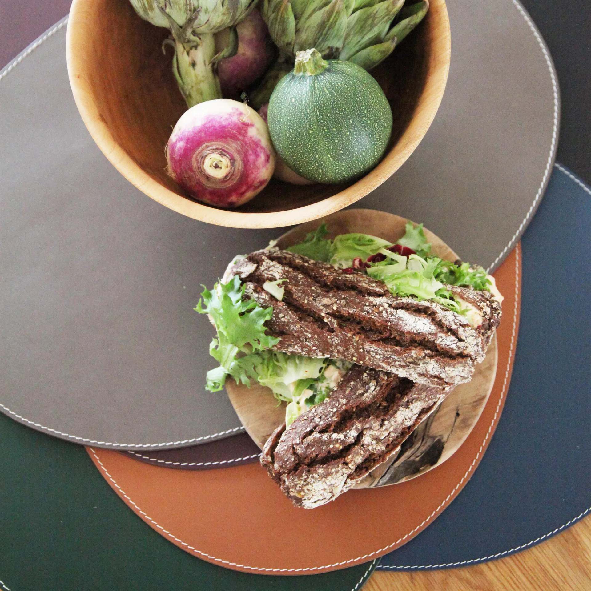 Ørskov σουπλά στρογγυλό δερμάτινο, κονιάκ Ørskov