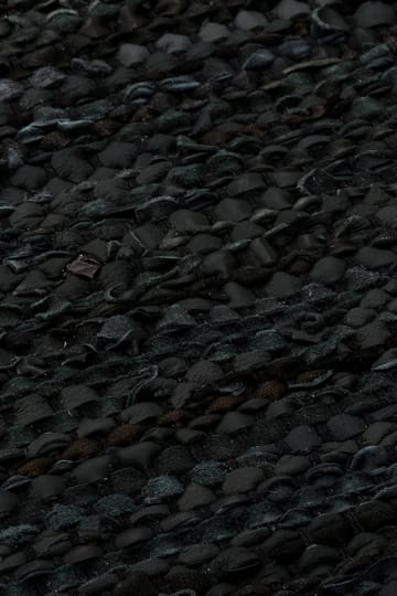 Δερμάτινο χαλί 140x200 cm - μαύρο (μαύρο) - Rug Solid