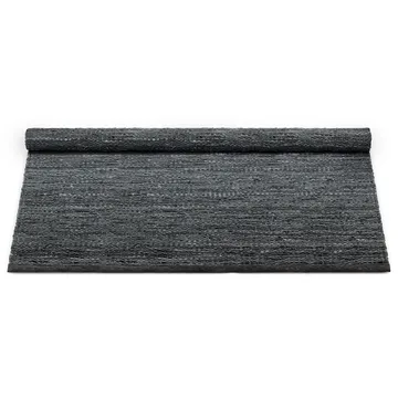 Δερμάτινο χαλί 140x200 cm - σκούρο γκρι (σκούρο γκρι) - Rug Solid