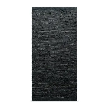 Δερμάτινο χαλί 140x200 cm - σκούρο γκρι (σκούρο γκρι) - Rug Solid