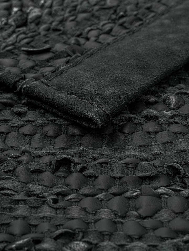 Δερμάτινο χαλί 140x200 cm - σκούρο γκρι (σκούρο γκρι) - Rug Solid