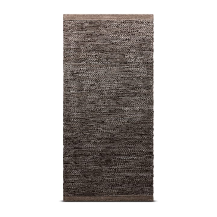 Δερμάτινο χαλί 140x200 cm - ξύλο (καφέ) - Rug Solid
