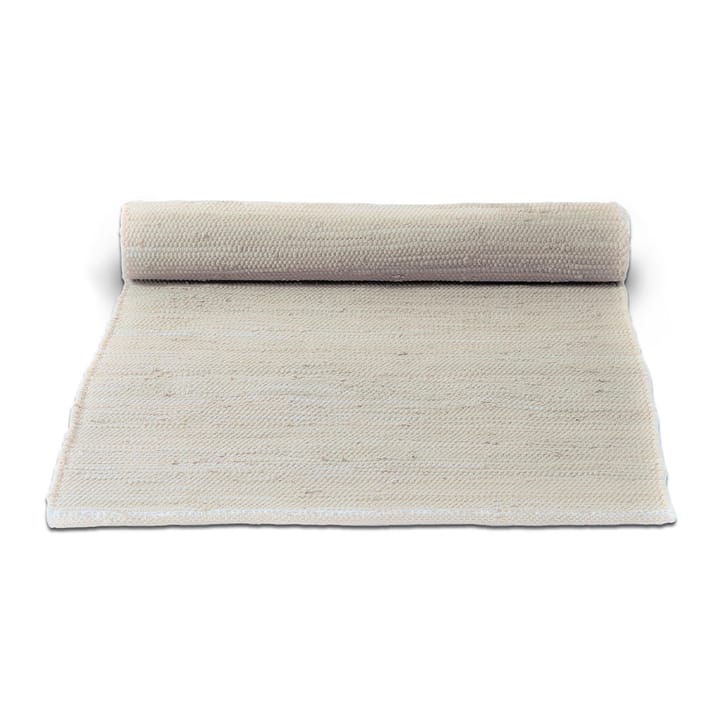 Βαμβακερό χαλί 140x200 cm, λευκό της ερήμου (λευκό) Rug Solid