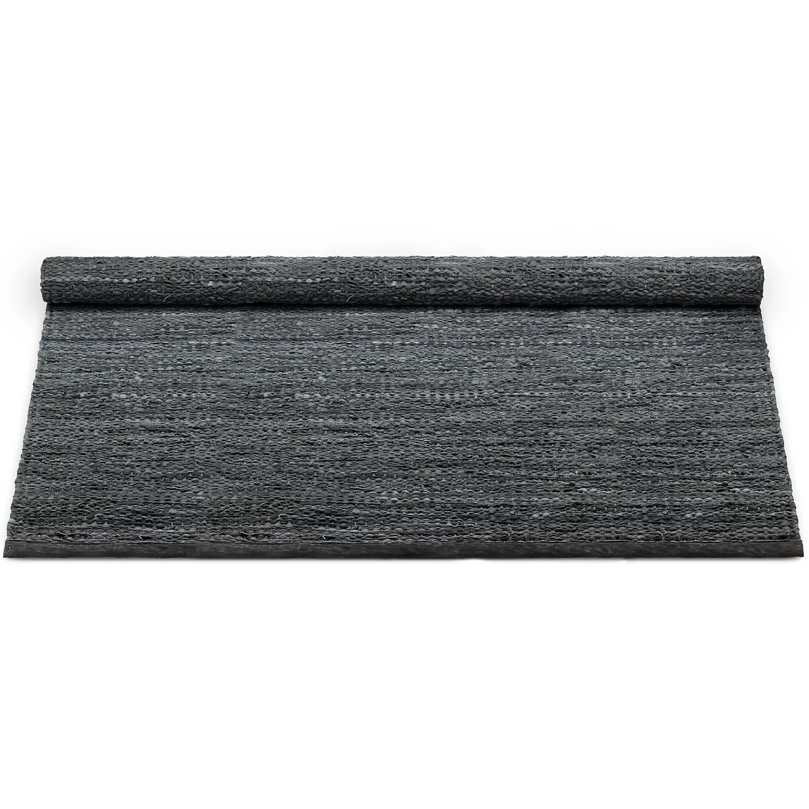 Δερμάτινο χαλί 200x300 cm, σκούρο γκρι (σκούρο γκρι) Rug Solid