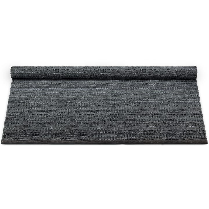 Δερμάτινο χαλί 200x300 cm, σκούρο γκρι (σκούρο γκρι) Rug Solid
