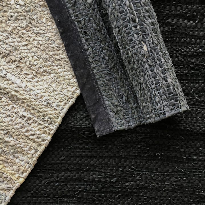 Δερμάτινο χαλί 200x300 cm, σκούρο γκρι (σκούρο γκρι) Rug Solid