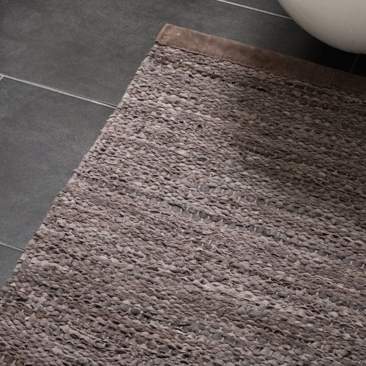Δερμάτινο χαλί 60x90 cm, ξύλο (καφέ) Rug Solid