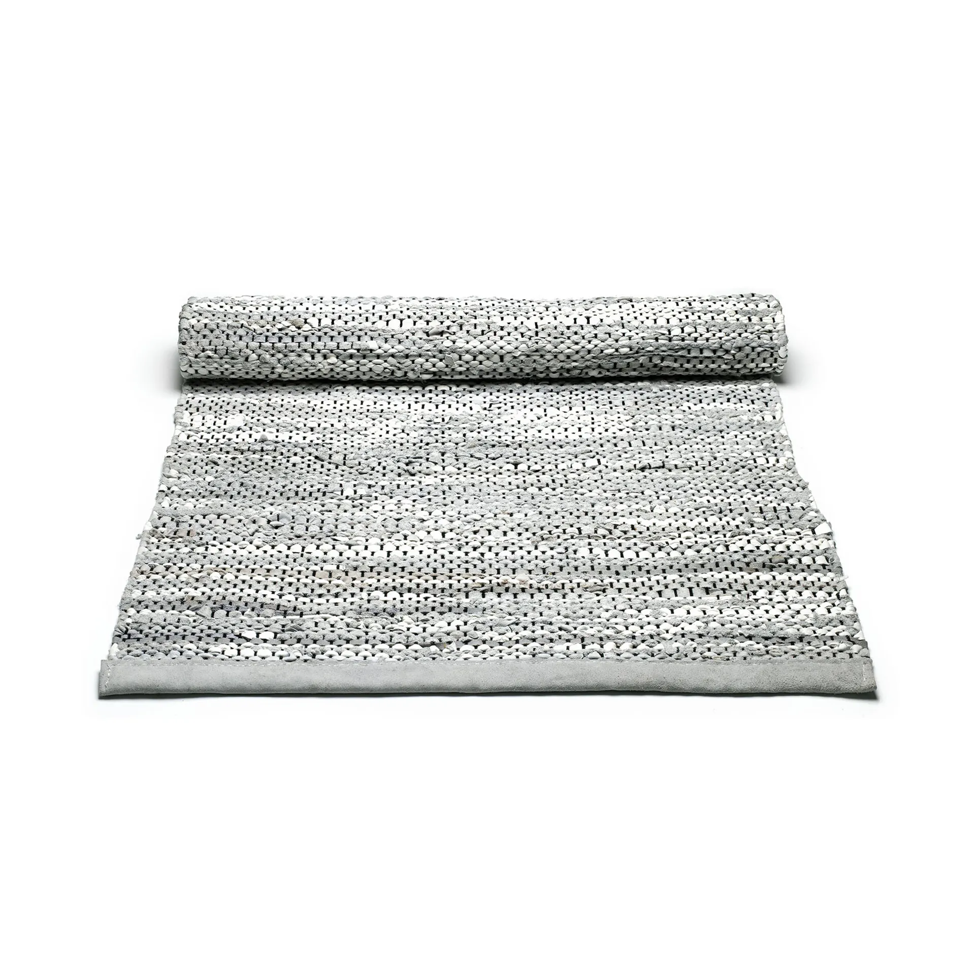 Δερμάτινο χαλί 60x90 cm, ανοιχτό γκρι (ανοιχτό γκρι) Rug Solid