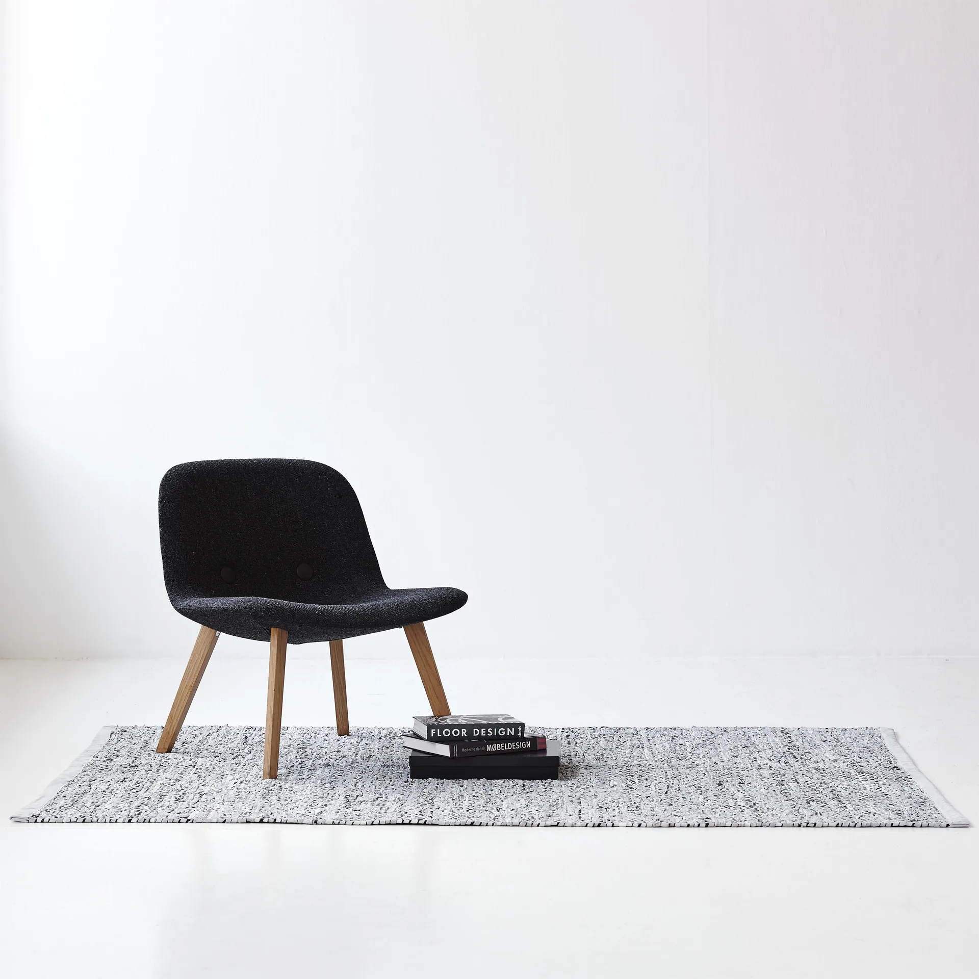 Δερμάτινο χαλί 60x90 cm, ανοιχτό γκρι (ανοιχτό γκρι) Rug Solid