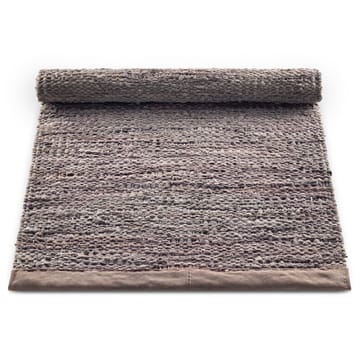 Δερμάτινο χαλί 65x135 cm - ξύλο (καφέ) - Rug Solid