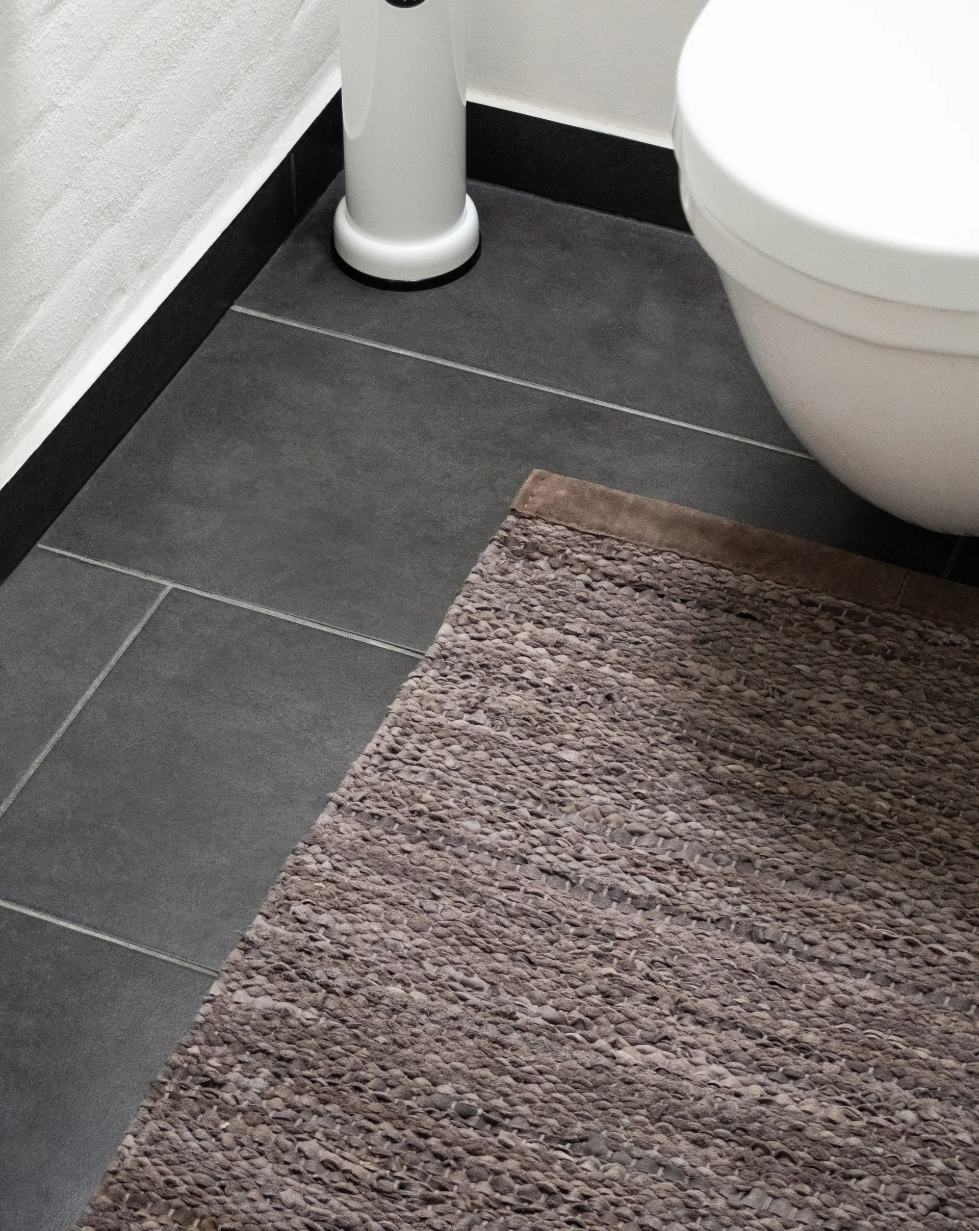 Δερμάτινο χαλί 65x135 cm, ξύλο (καφέ) Rug Solid